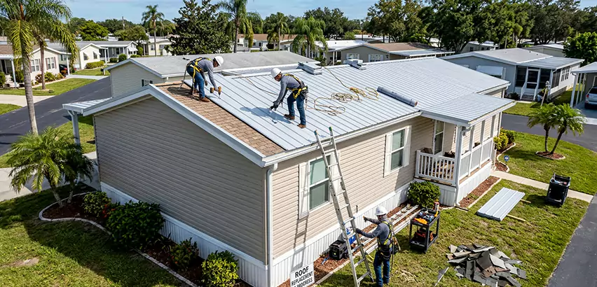 Mobile Home Metal Roof Replacement in Champaign