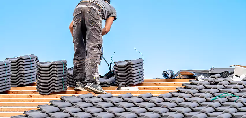 Replacing Tile Roof Underlayment in Champaign